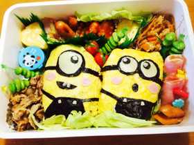 簡単☆ミニオン弁当♡キャラ弁